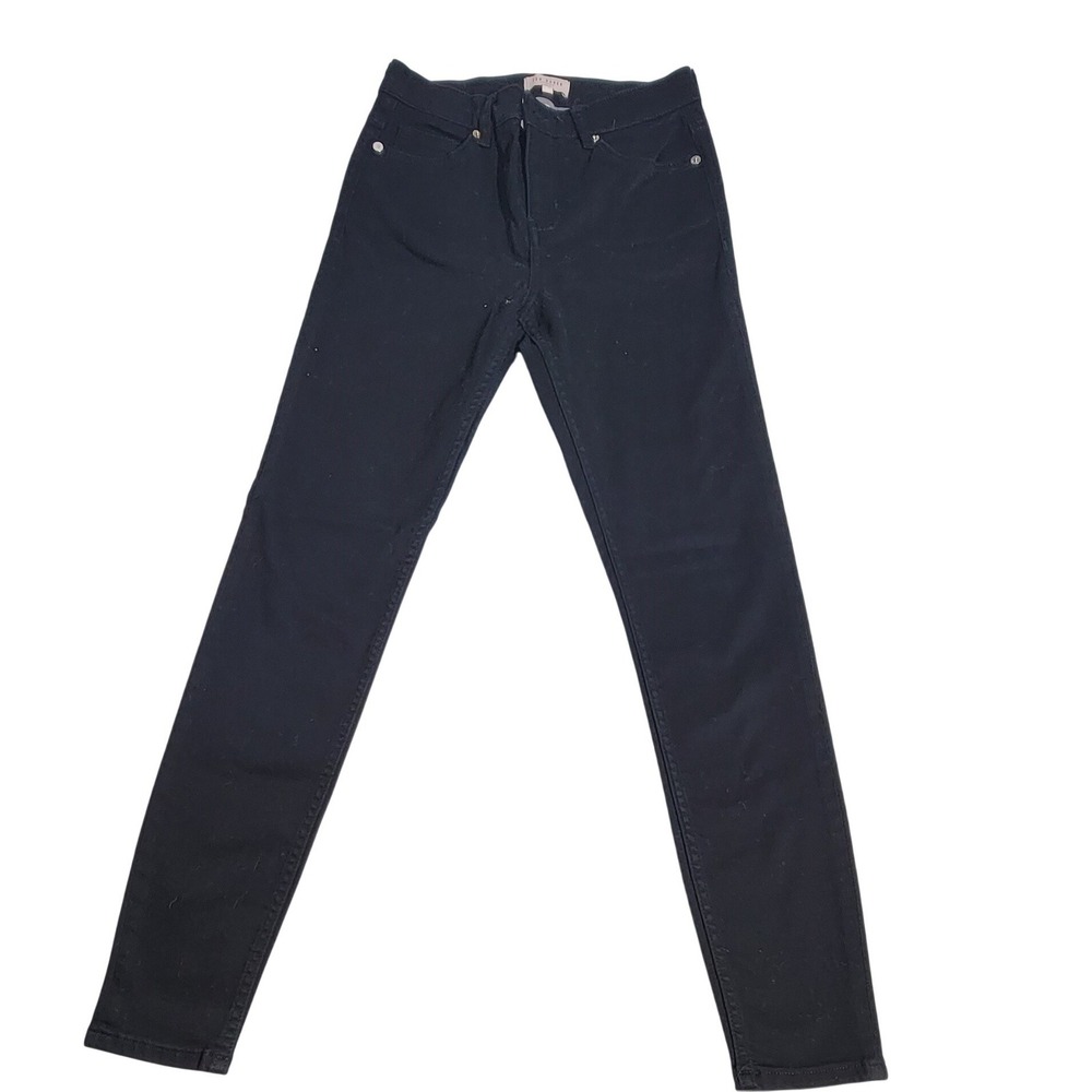 Ted Baker London Womens Skinny Jeans Black Stretch Denim Size 26 Mid Rise